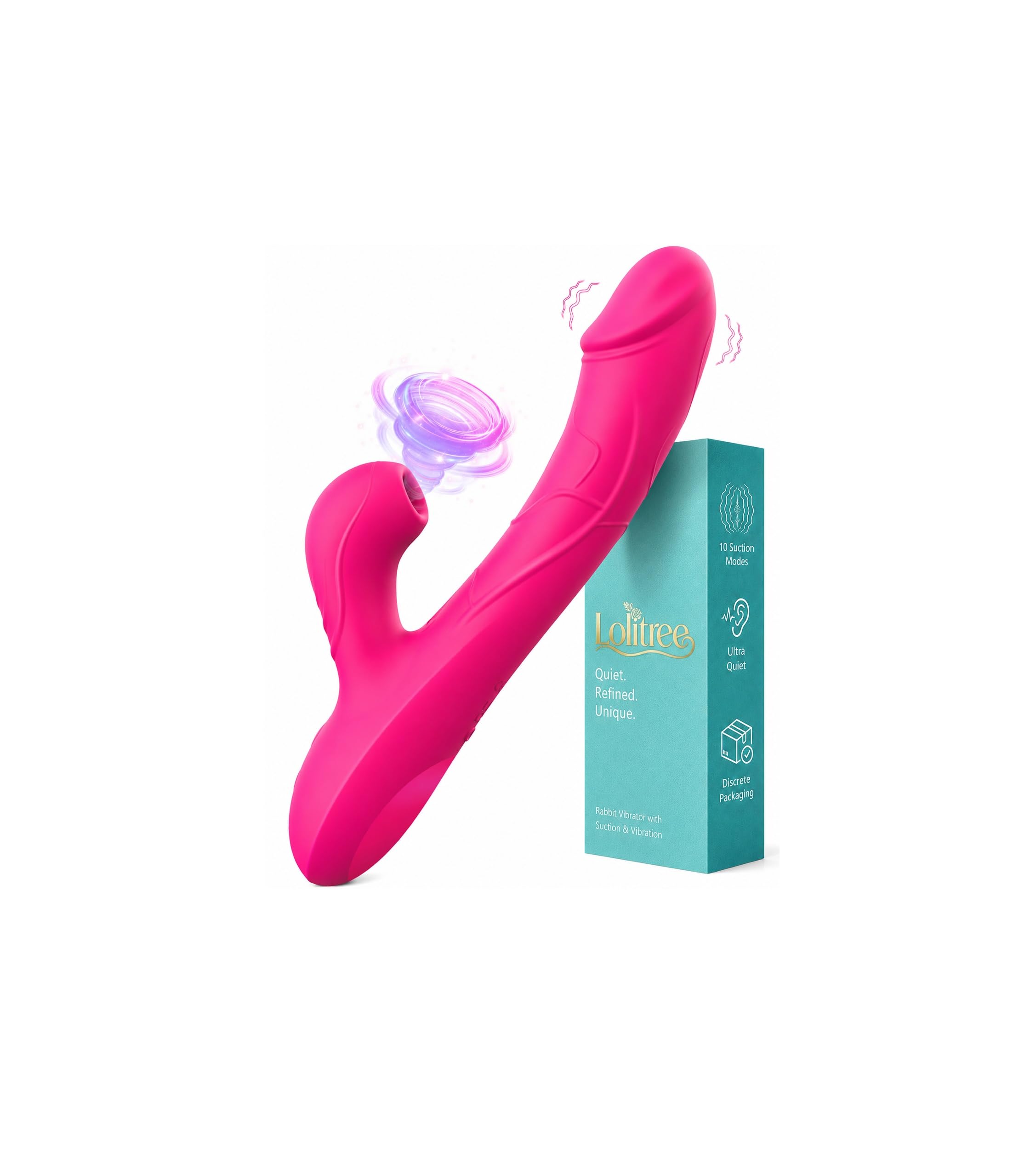 Lolitree Sex Toys for Couples | Flexible Suction Rabbit Vibrator for Women