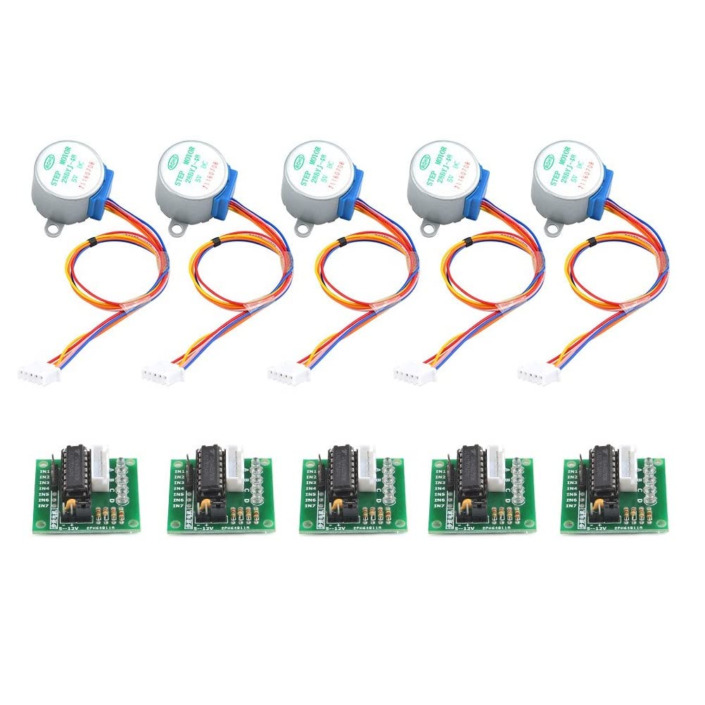 Fasizi 28BYJ-48 ULN2003 5V Stepper Motor + ULN2003 Driver Board for Arduino - 5pcs