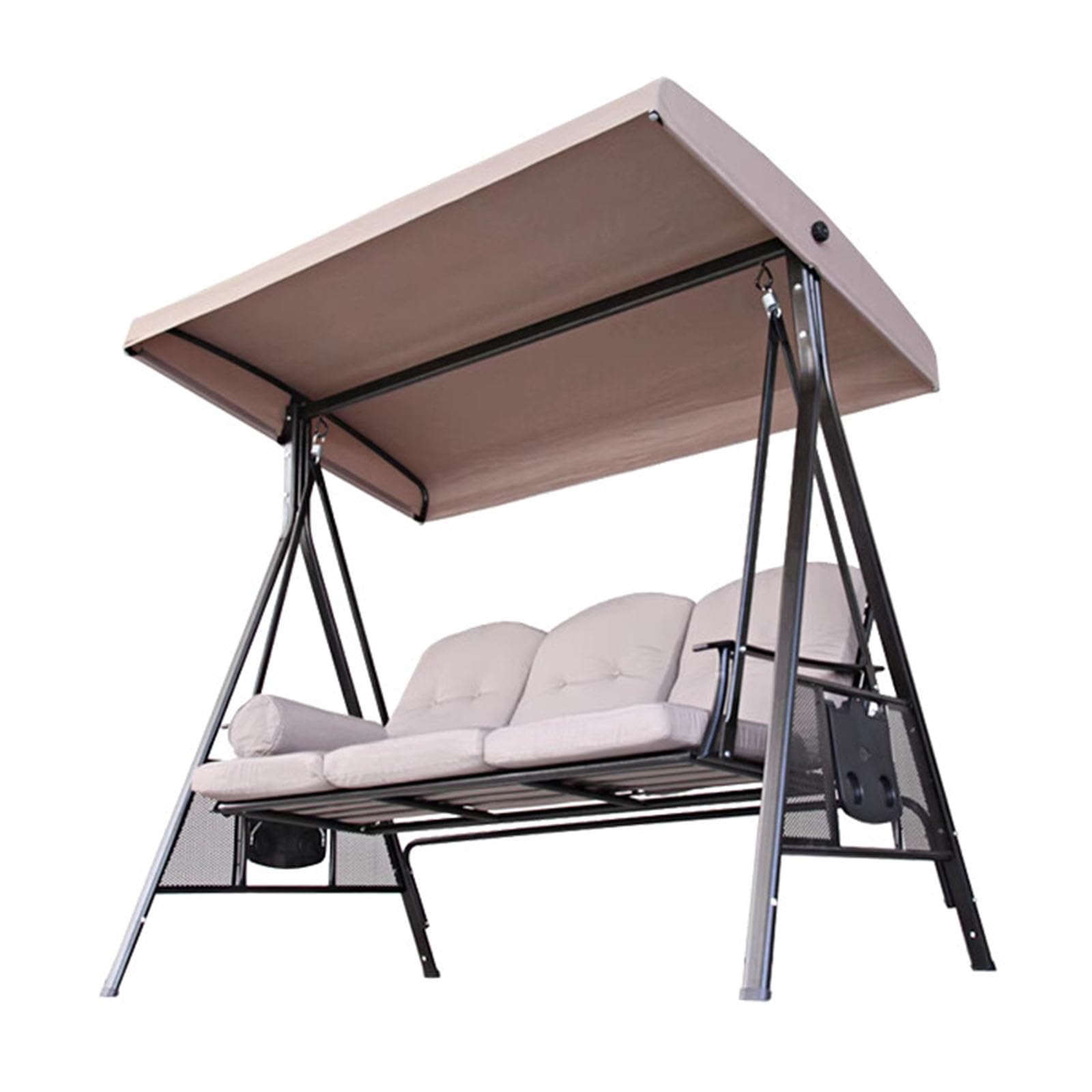 Uniwersalny wodoodporny pokrowiec zastępczy na 2/3-osobowy hamak na krzesło ogrodowe, trwała tkanina poliestrowa khaki rozmiar: 192 * 124 * 18 cm (75,6 * 48,8 * 7,08 cala)