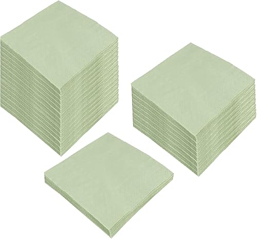 Paquete de 300 servilletas de cóctel de 2 capas plegadas de 5 x 5 pulgadas, servilletas desechables para cenas, bodas, fiestas de cumpleaños, bodas,