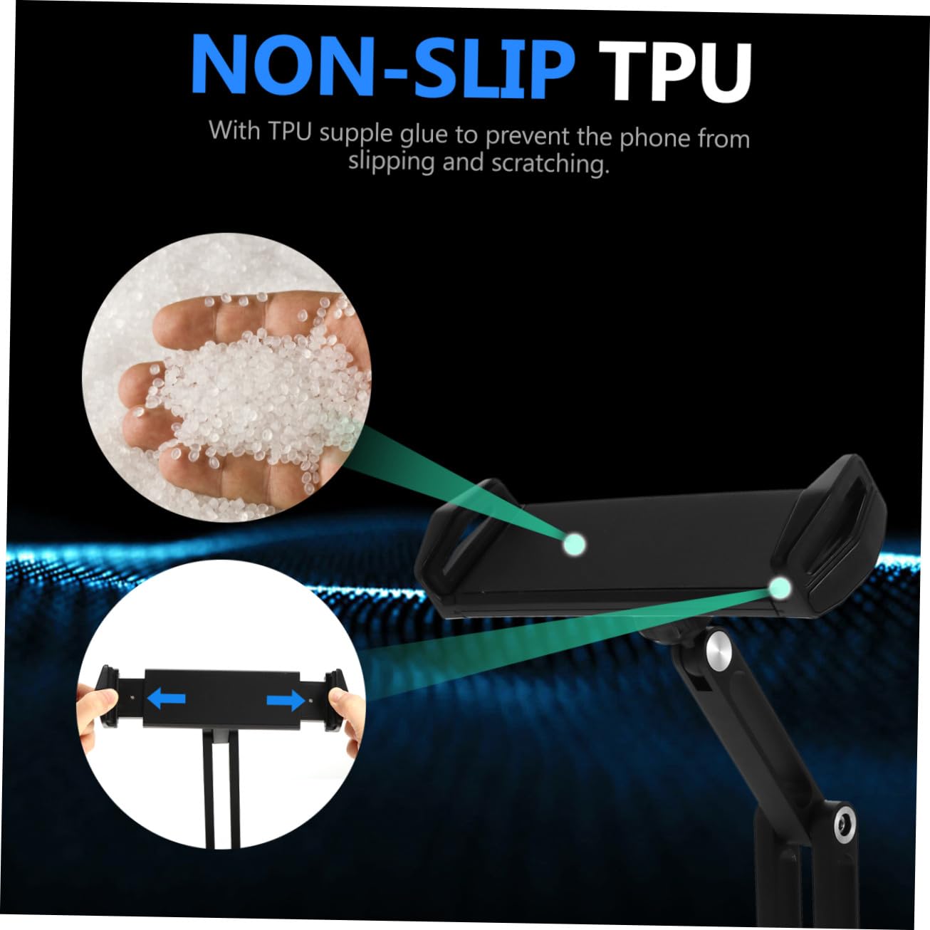 Angoily 1pezzi Supporto per Telefono da Scrivania Regolabile con Fissaggio Tablet Antiscivolo Stabile per Telefoni Cellulari Tablet