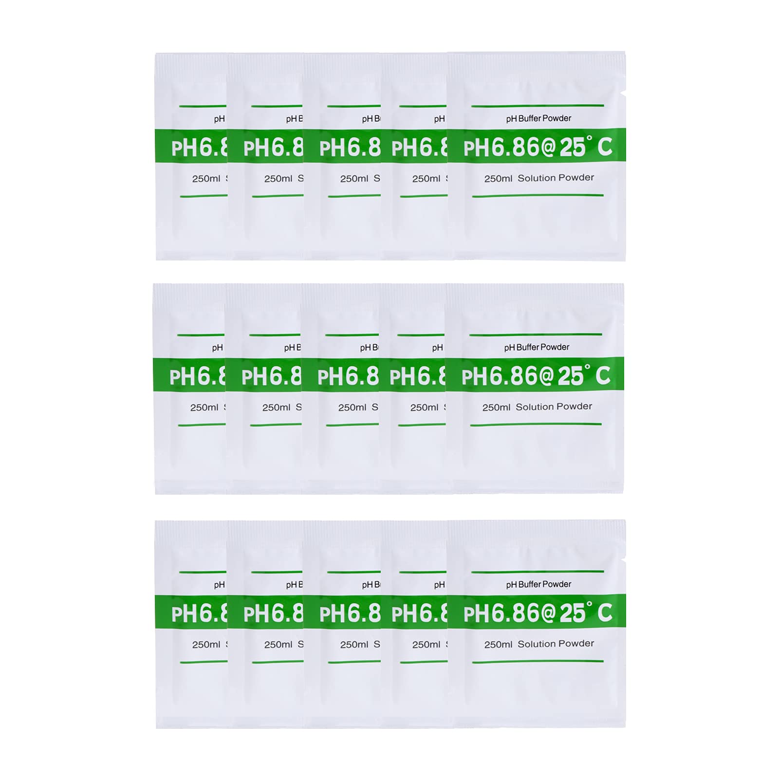 Nynelly Only 6.86,15pcs pH Meter Buffer Solution Powder for Precise and Easy for Precise pH Calibration Powder Solution