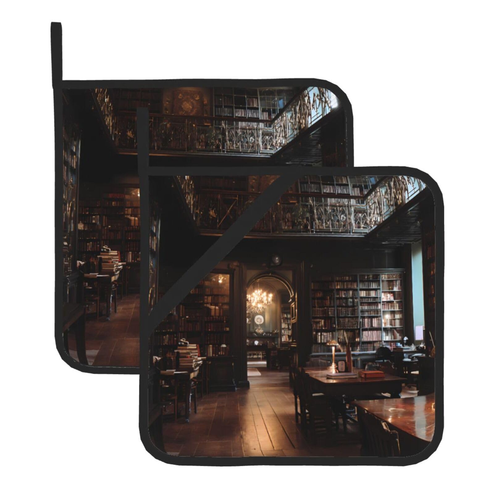 Tidy library Square Heat Resistant Trivet Set Thick and Durable for Baking Barbecue Cookware Oven