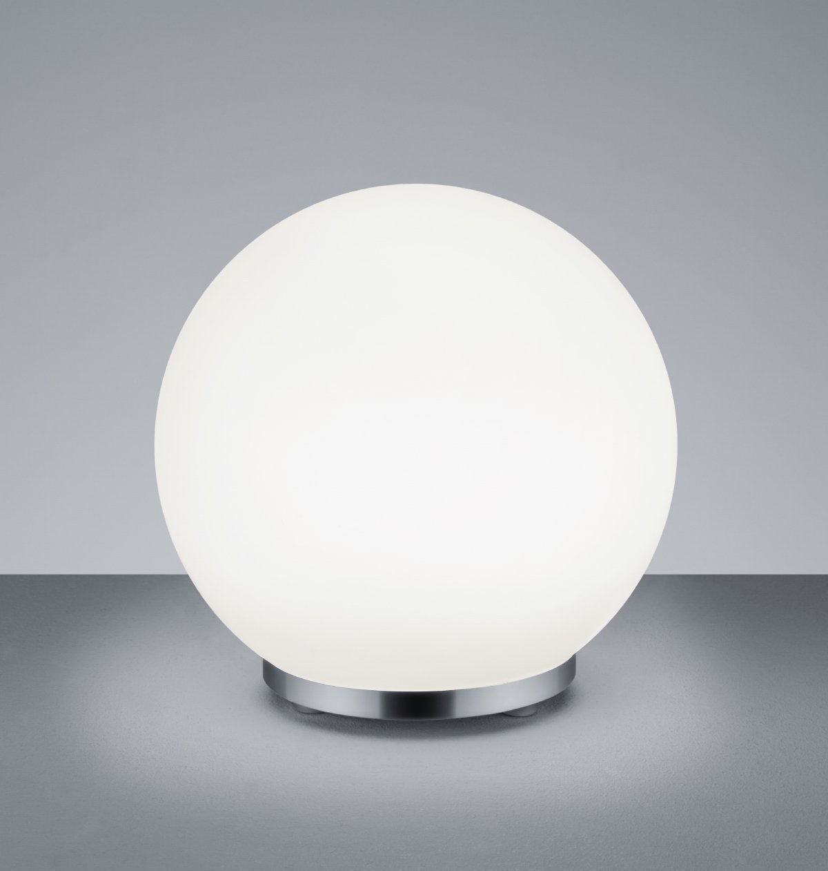 Reality George Lampada da Tavolo, LED, Sfera, Telecomando RGB, Dimmer, 6 watts, Cromo