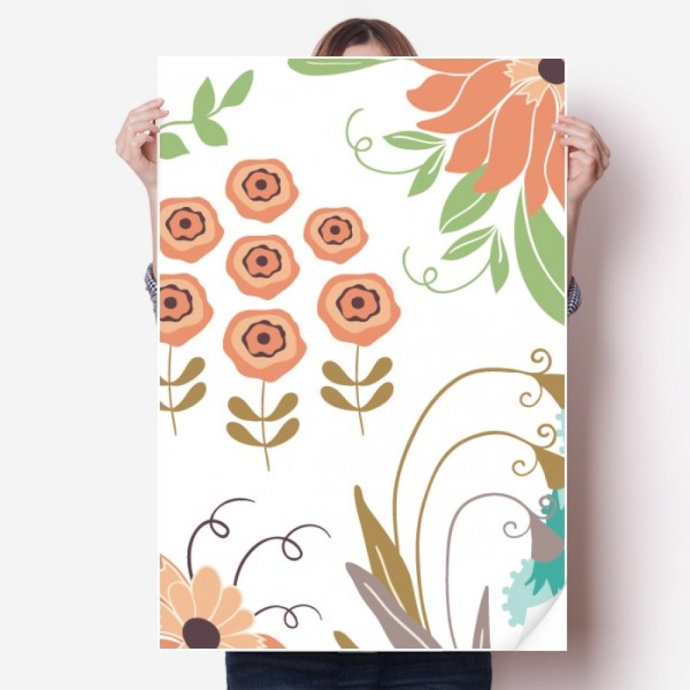 Autocollant de mur fleurs vinyle multicolore pour illuminer les murs d une chambre d adulte