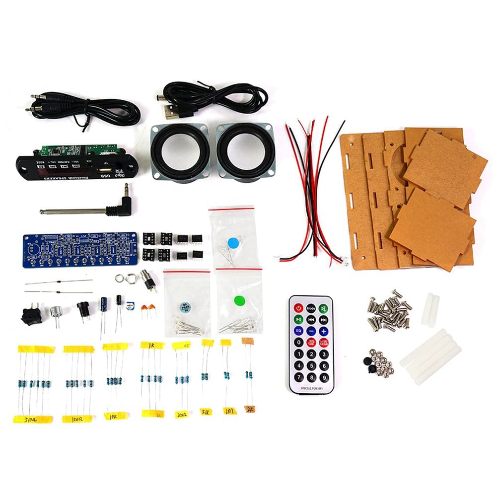 Kit de Haut-Parleur Bluetooth Bricolage avec Radio FM 87,5-108 MHz DIY Projet de Soudure Pratique Kit Électronique Assemblage de Soudure