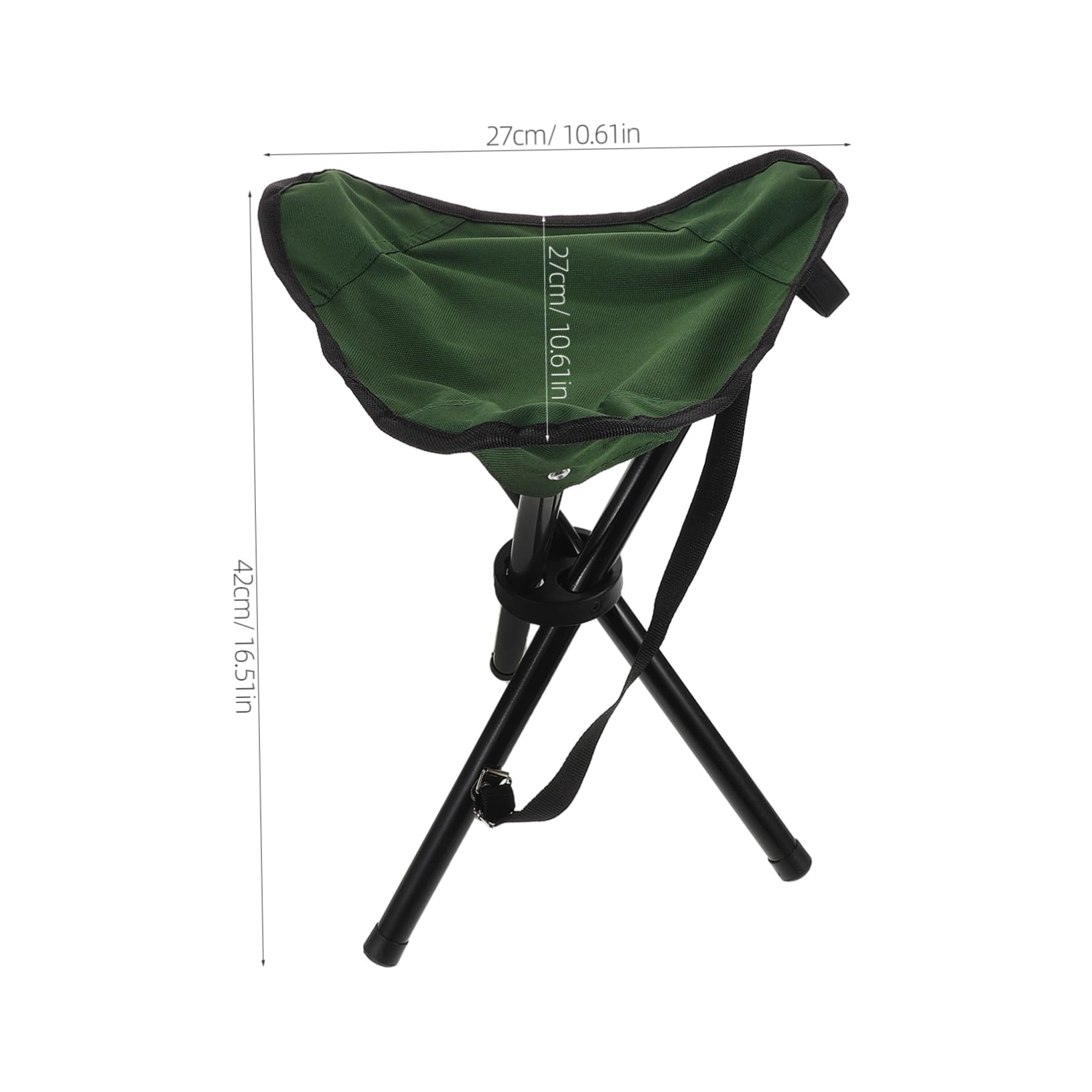 Yardwe Lightweight Portable Heavy Duty Fishing and Hiking Stool Compact Outdoor Chair for Picnics Beach and Family Outings Supports All Ages