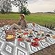 Enyhom Outdoor Teppich 150 x 240 cm, Wendbarer UV-beständige Campingmatte, Recycelter Kunststoff Wasserabweisend Balkon Teppich, Strapazierfähiger Flachgewebe Picknickdecke für Terrasse RV Camping
