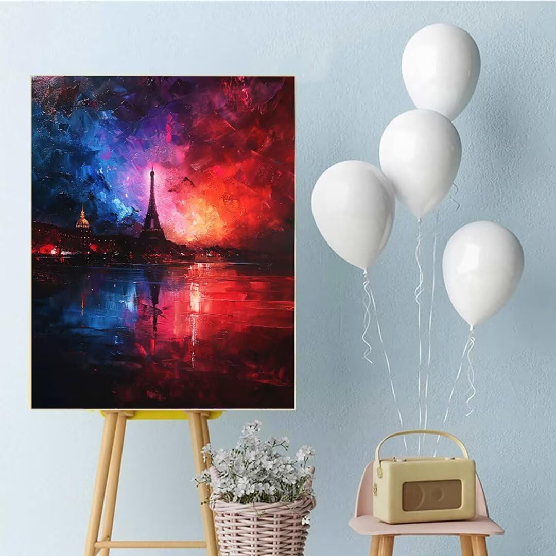Dipingi con i Numeri per Adulti,Parigi Torre Eiffel scenario DIY