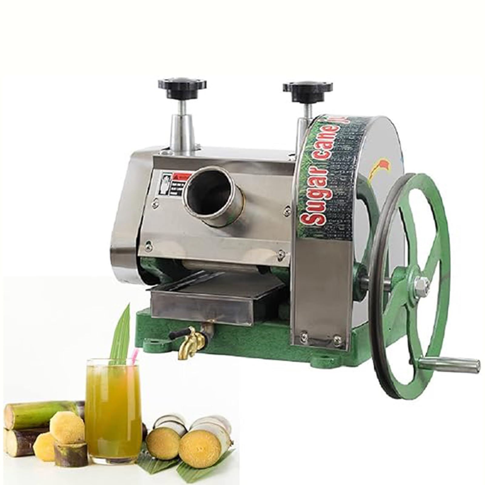 MYUYEE Manual Sugarcane Juicer Extractor, Stainless Steel Grinder for Home and Commercial Use