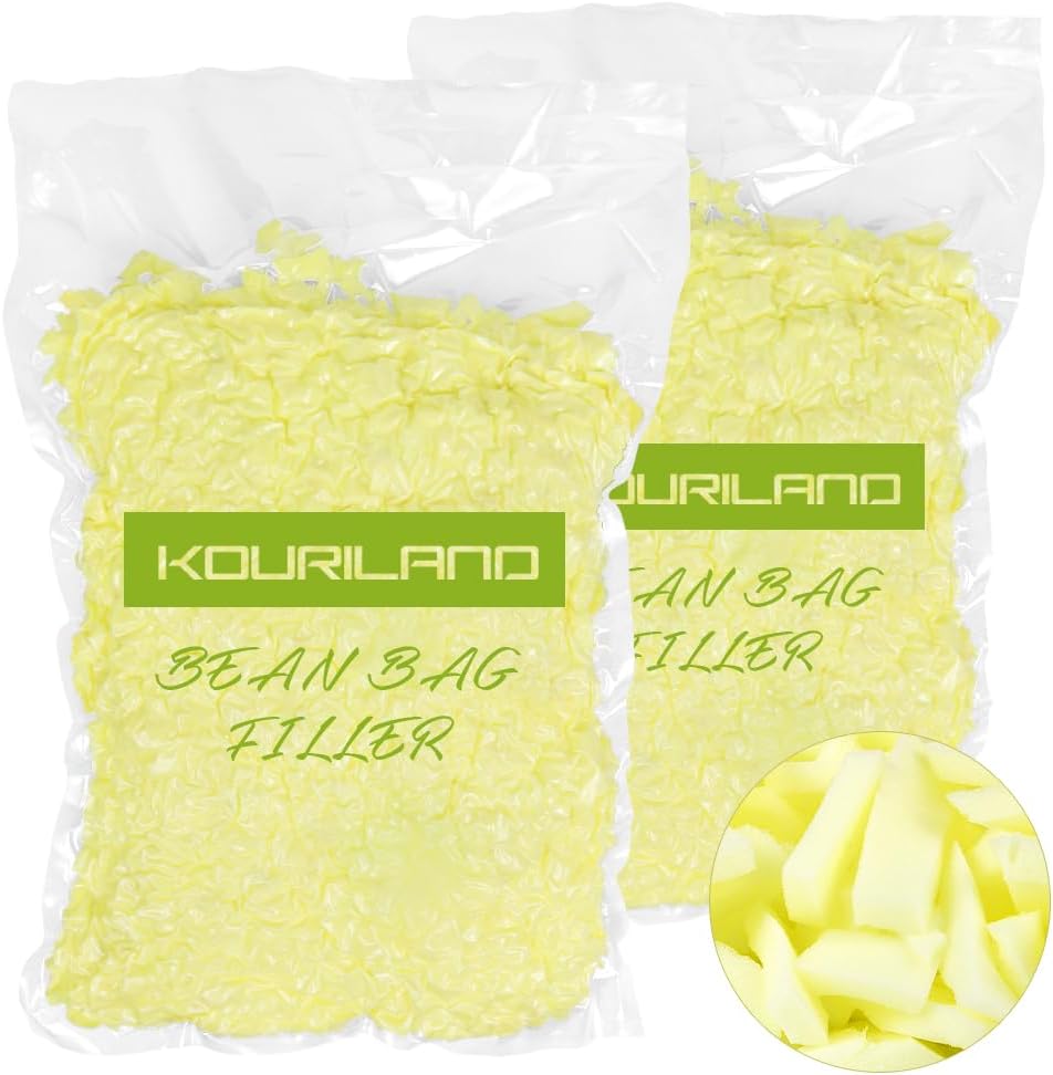 12LBS Bean Bag Filler - Shredded Memory Foam Beanbag Filling Pillow Stuffing Bean Bag Refill for Couch Cushion Stuffed Animals Dog Bed Chair Arts Crafts 12 LBS