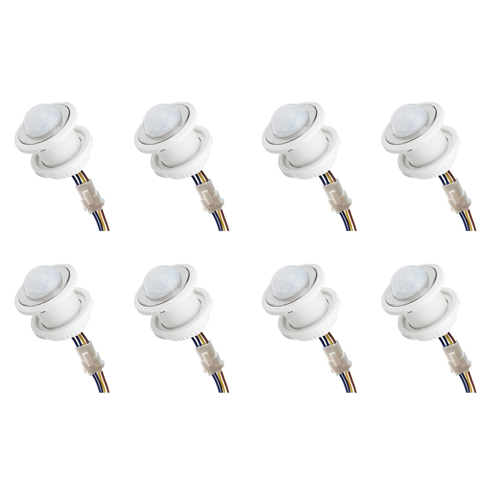 Jnchdghwa As Shown 8X Mini Motion Sensor Light Switch 110-220V Pir Sensor Smart Detection Time Delay Adjustable Infrared Induction Detector