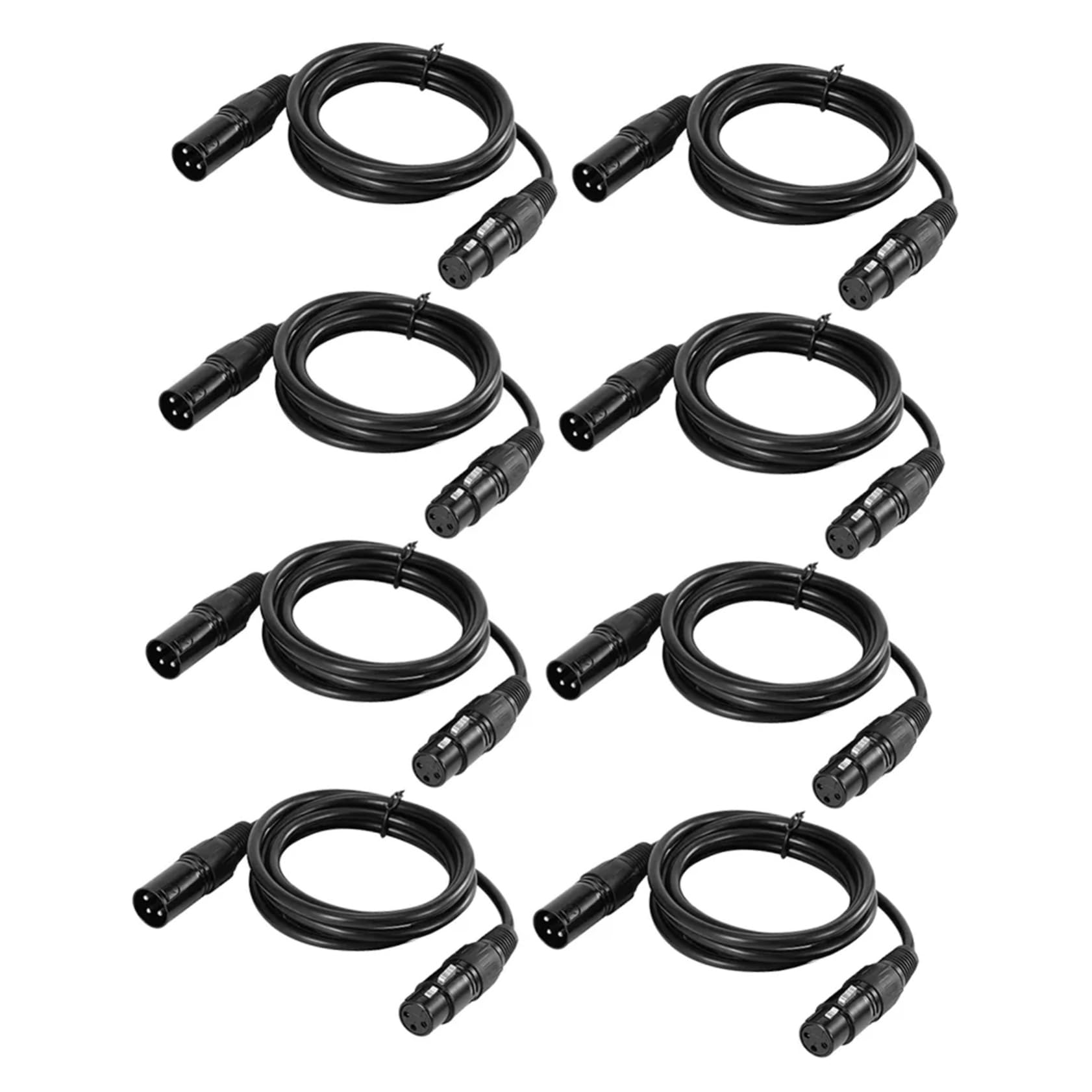 Kisangel 8pezzi Cavo Dmx Pin Per Faretti Per Illuminazione Da Palco Per Luci Mobili Per Microfono Audio Professionali