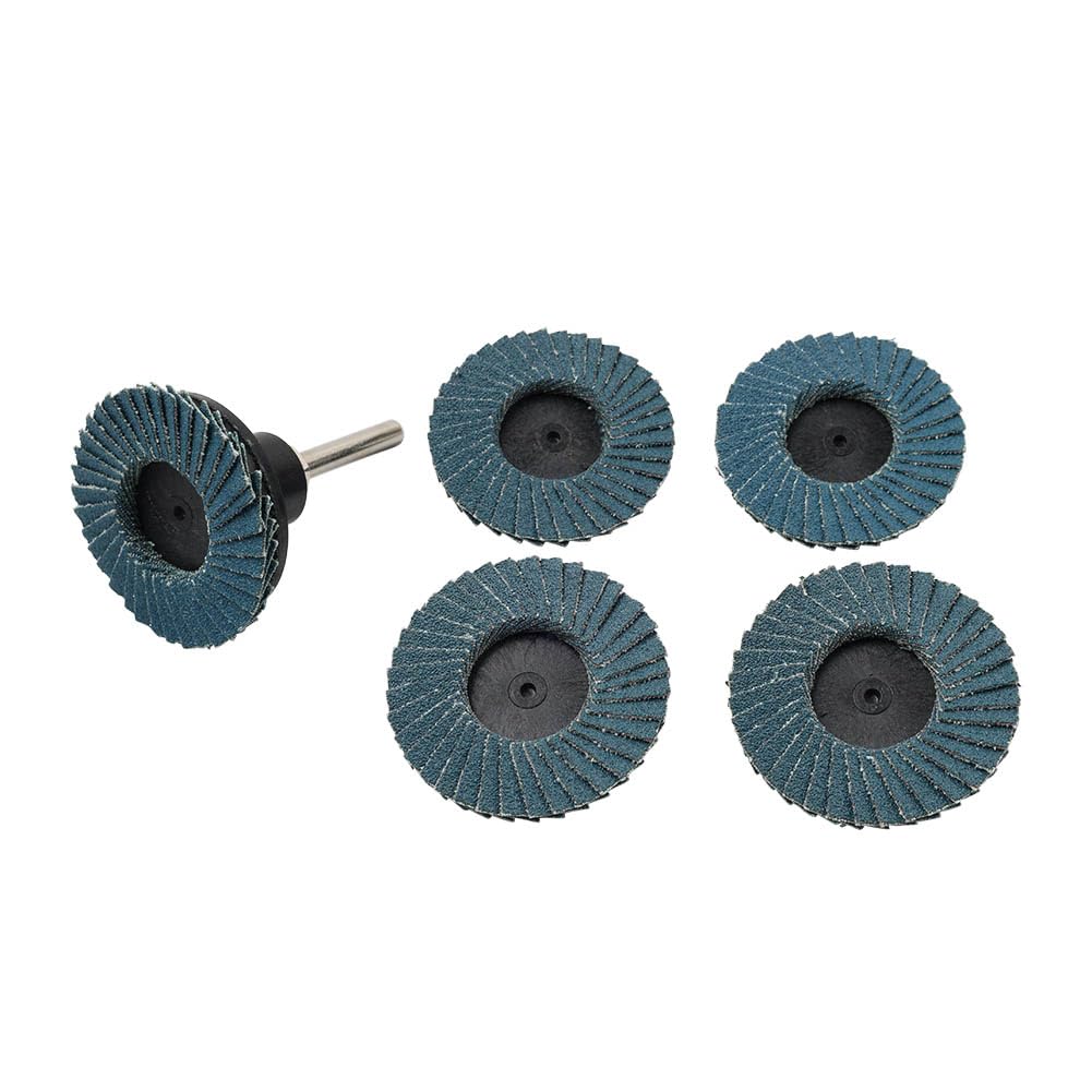 Newsmarts 120# for Roloc Flap R Type Lock Grinding Wheel Sanding Disc Twist 6pcs Zirconia Alumina Blue
