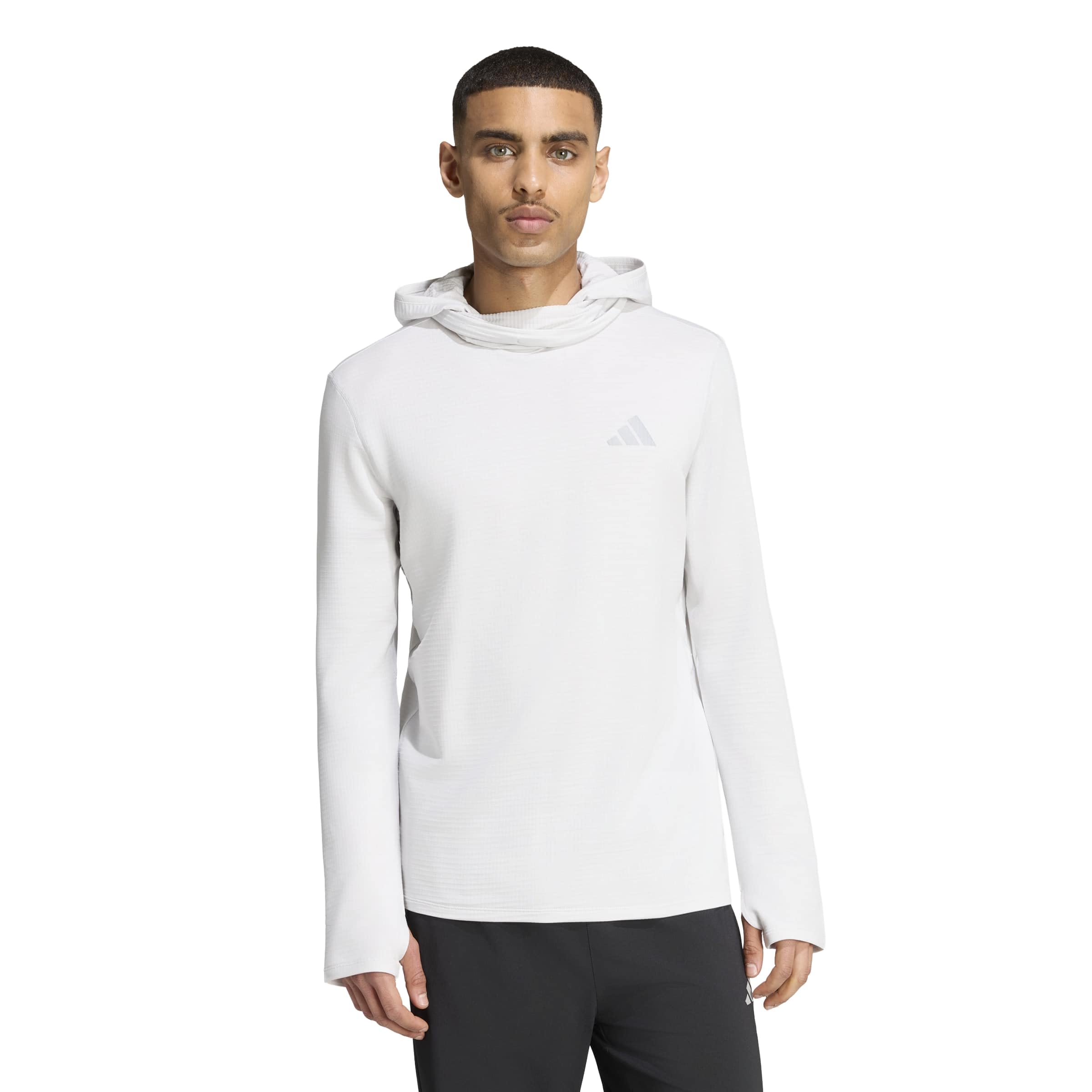 adidas Mezczyzni Adi365 Running Essentials Winterized Long Sleeve Sweatshirt, grey one, L