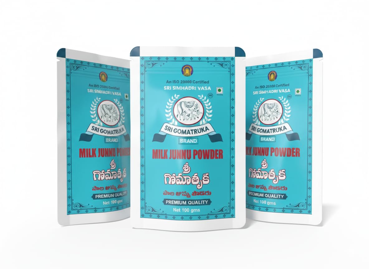 SRI GOMATRUKA Milk Junnu Powder | Traditional South Indian Colostrum Milk Dessert | Easy-to-Make Junnu/Ginnu/Posu Sweet | No Preservatives | High in Protein & Calcium (PACK OF 100gms * 3)-picture-26