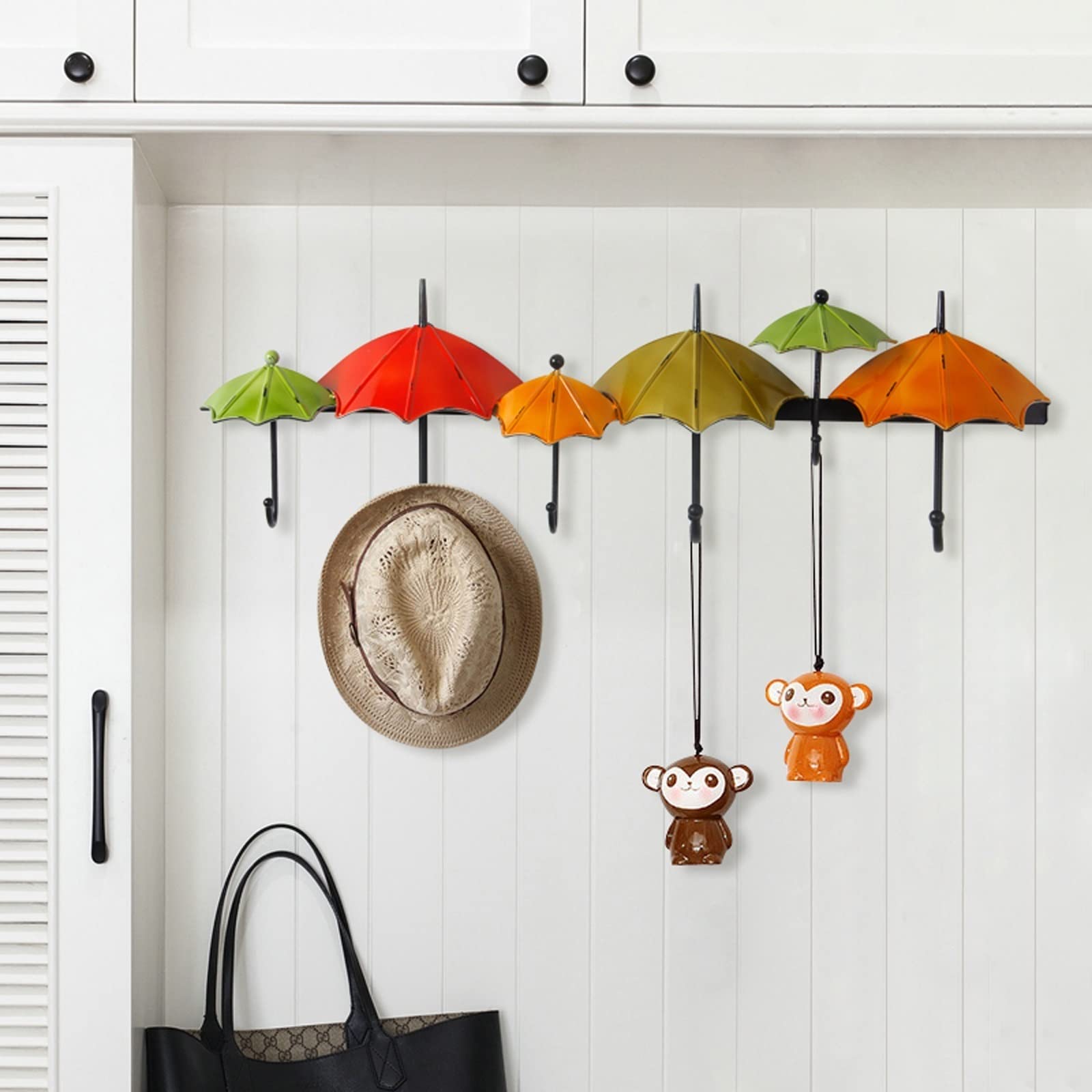 Percheros Para Colgar Abrigos Coat Hook Mounted Mounted Rack Rack Heavy Duty Coat Hanger Gastronomia Vestiti Asciugamani Asciugamani Asciugamani 6 Ganci ingresso alla camera da letto Perchero Para Col