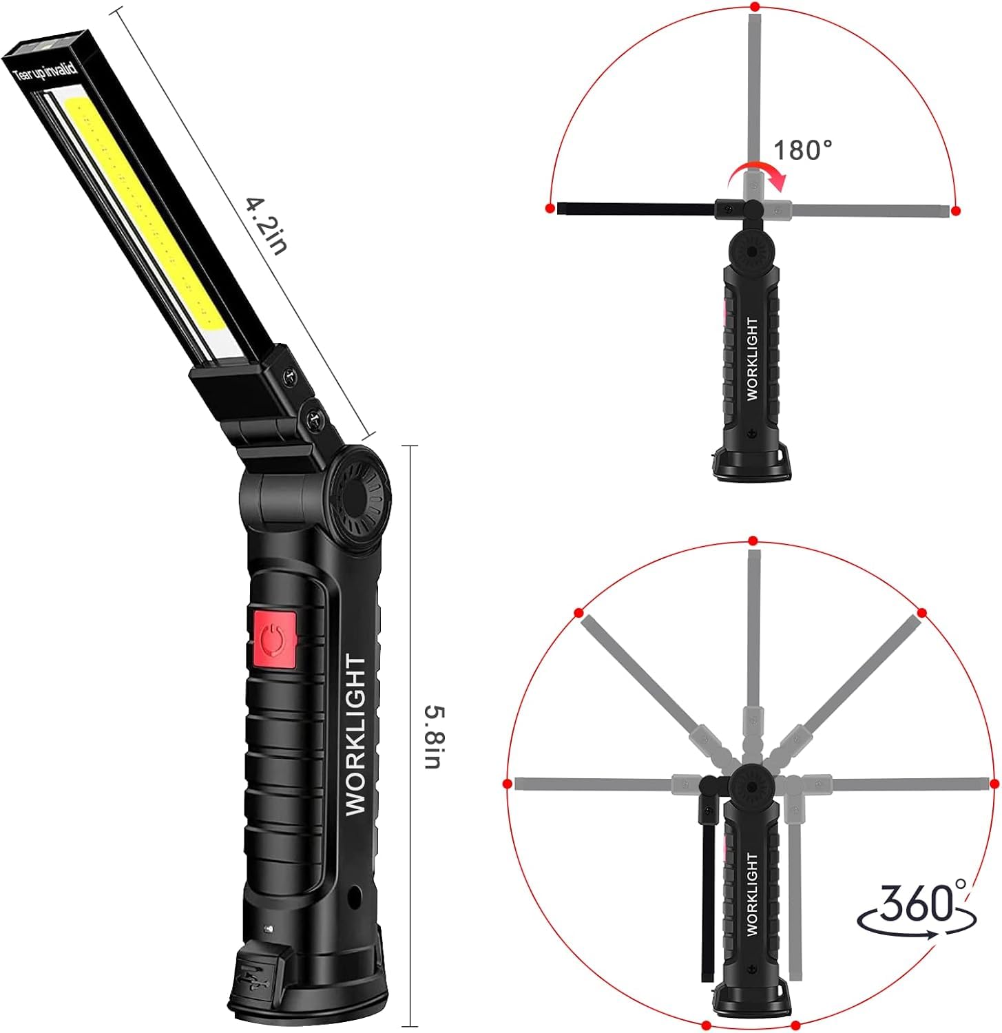 Tool Gifts for Men,3Pack Rechargeable LED Work Lights with