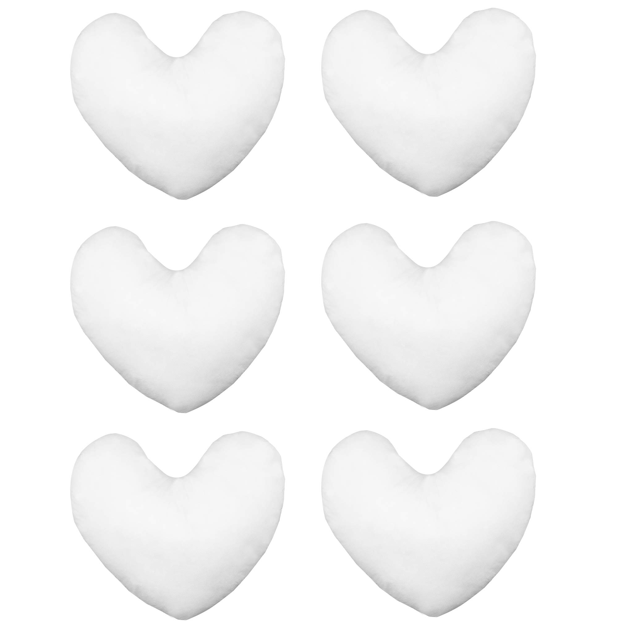 Hometex Canada Pillow Insert 18" Heart Polyester Filled Standard Cover (6 Pack)