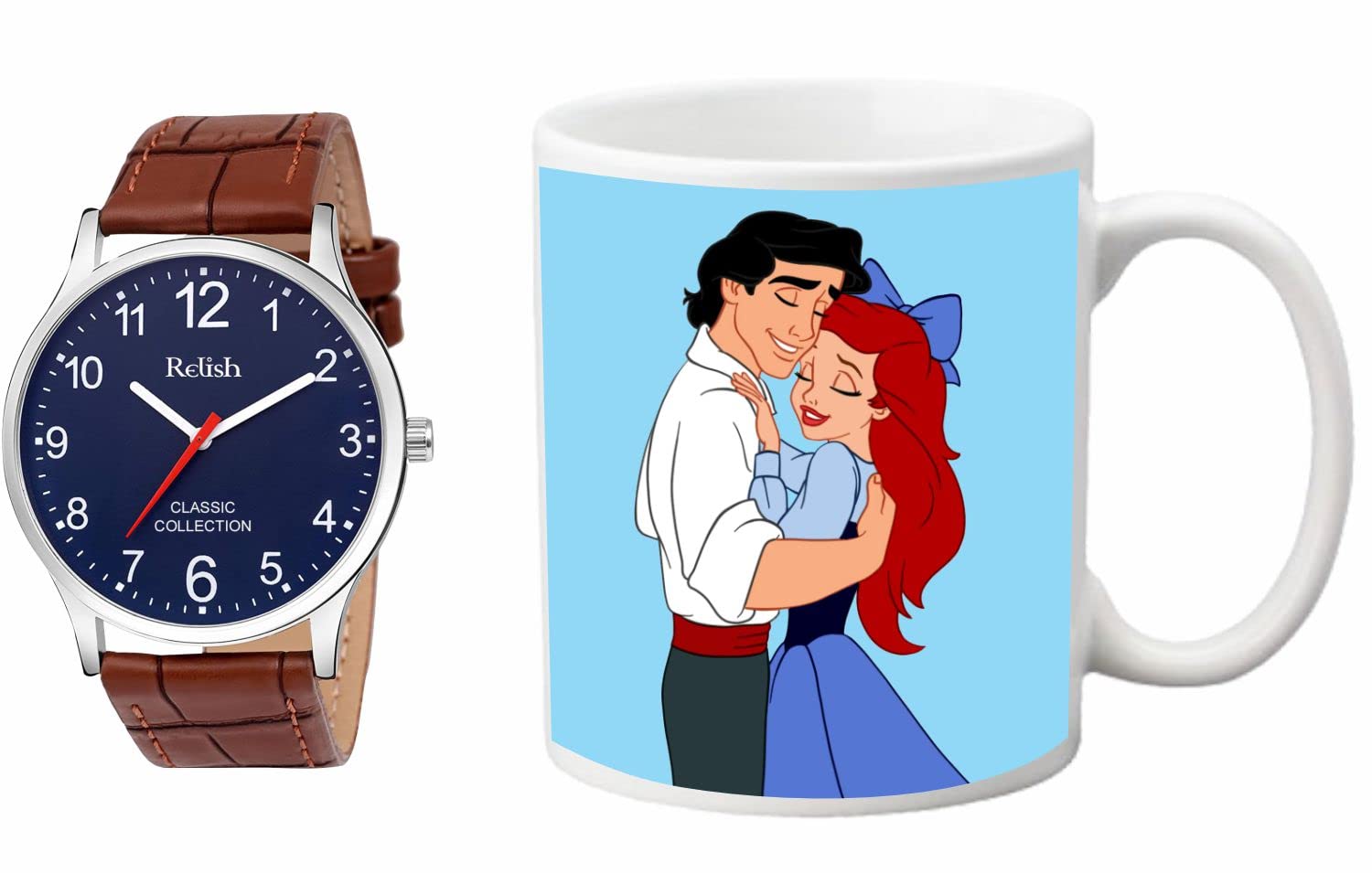 Relish Gift Pack of Blue Dail Analog Watch & Happy Valentines Day Printed Coffee Mug (B0BT8DHM8V) Amazon Price History, Amazon Price Tracker