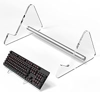 Vista 9 de YIMAGUJRX Soportes de teclado negros de 1 nivel, soporte de exhibición de acrílico para teclado mecánico, soporte para teclados