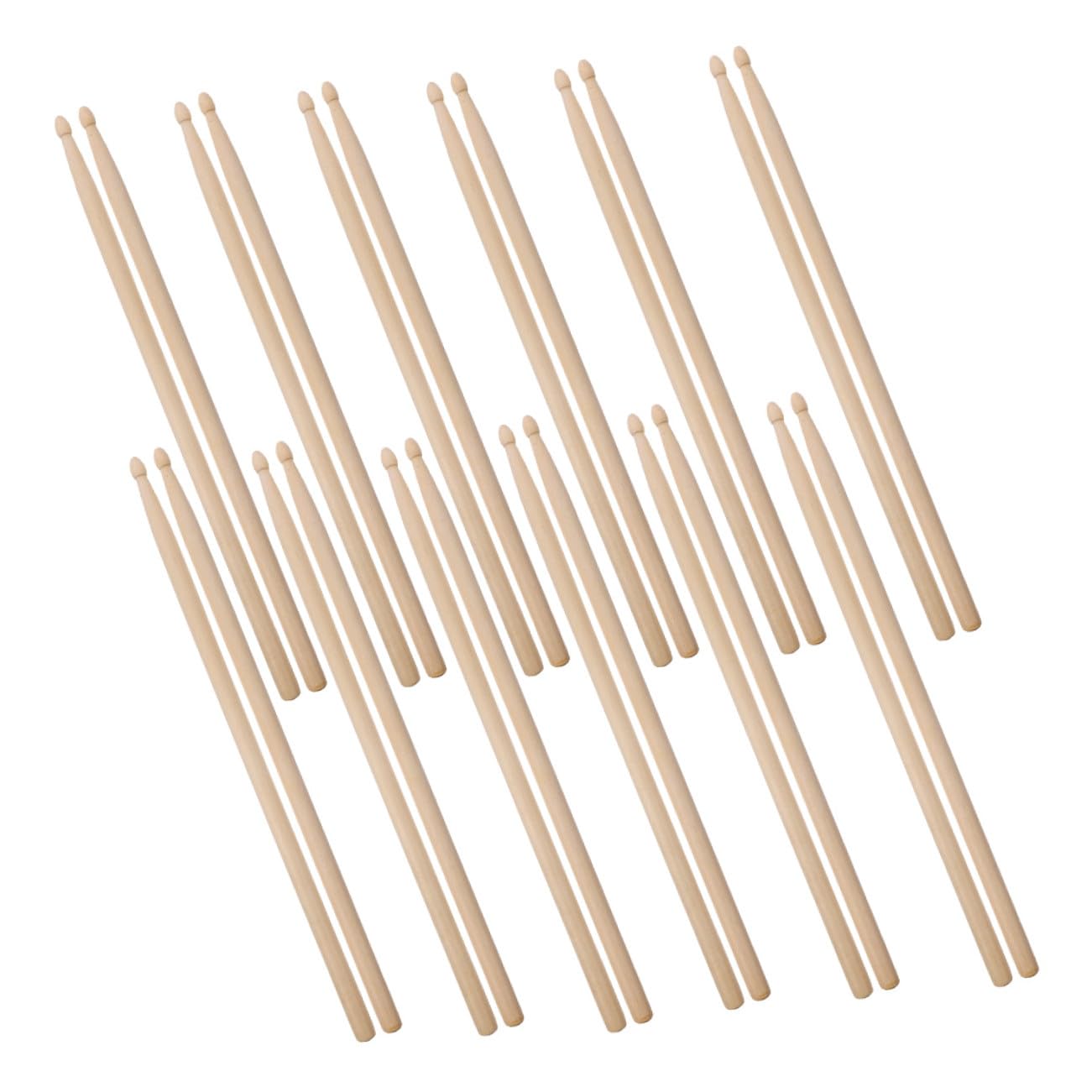 Abaodam 12paare Holz-drumsticks mit Holzspitze für Schlagzeug Geeignet für Musikunterricht und Übung Komfortabler Griff für Anfänger und Profis