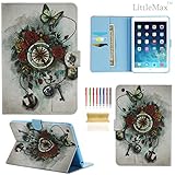 iPad Mini Case,LittleMax(TM) Kickstand Faux Leather Case Smart [Auto Wake/Sleep] Wallet Case [Magnet Clasp] Flip Cover for iPad Mini 1/2/3 [Free Cleaning Cloth,Stylus Pen]-#1 Rose Pocket Watch