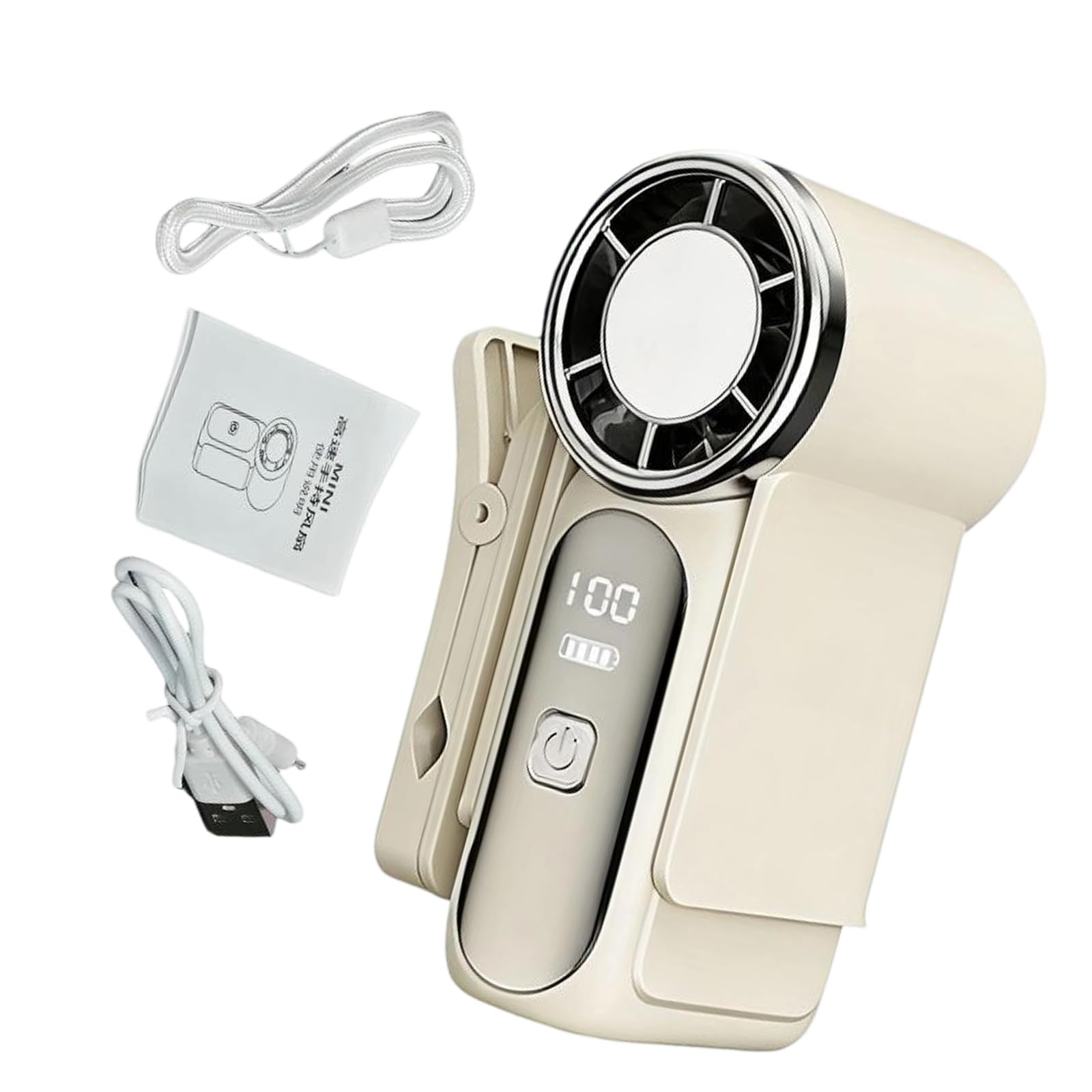 KieTeiiK Multifunctional USB Rechargeable Electric Fan Low High Speed Small Clip Fan for Camping, Travel, Farming Travel