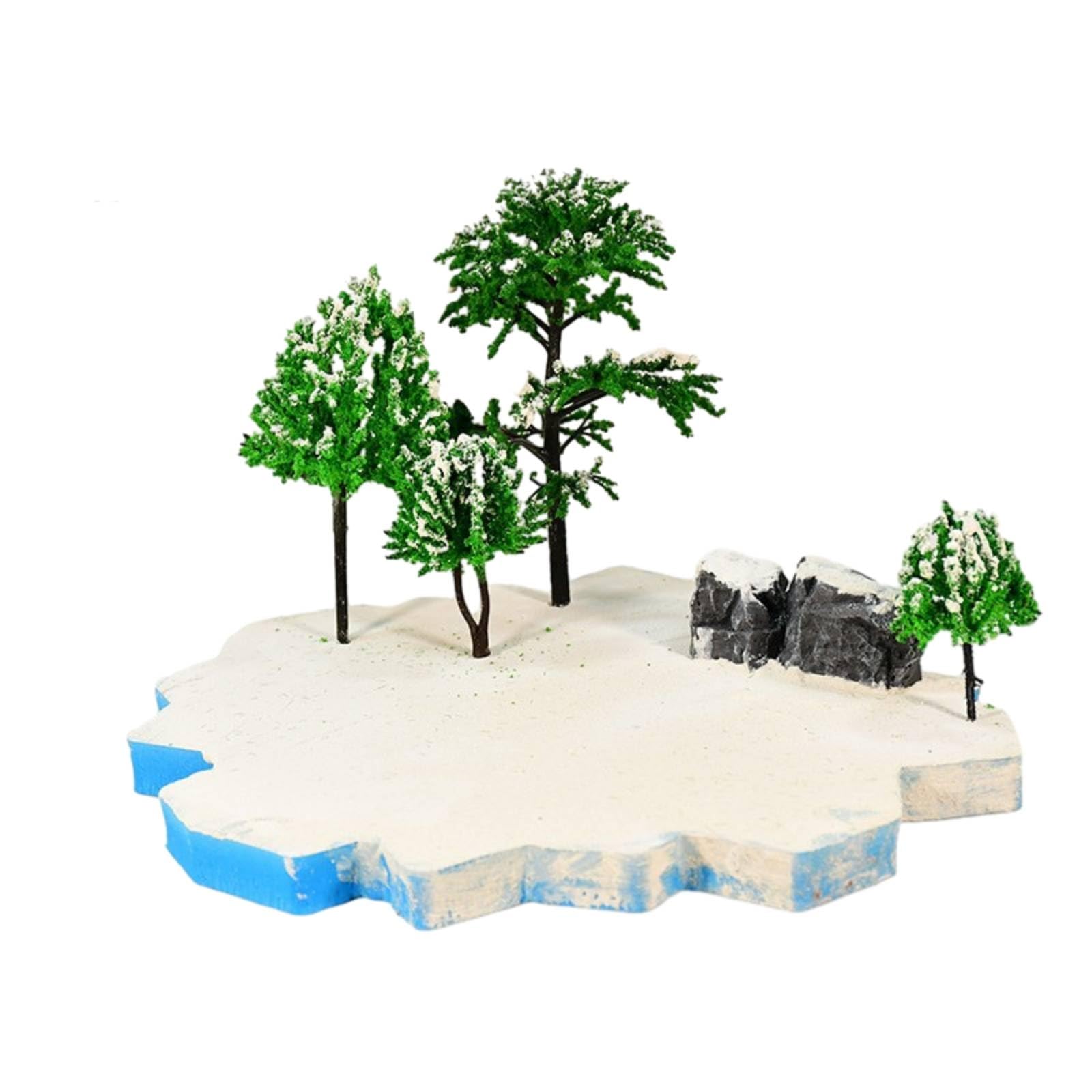 PETSOLA Kit Diorama Fai da Te Creativo Paesaggio in Miniatura Compatto Modellismo per Hobbisti, Principianti, Scena Neve Simulata