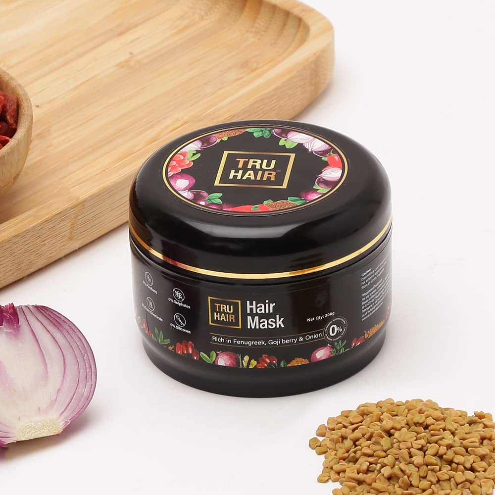 Over Night Hair Mask with Onion, Mehendi, Bhringraj to Strengthen & Smoothen the Hair from the Roots | Contains 0% Parabens, Silicones & LLPs - 200 GM