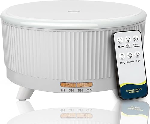 Difusores para aceites esenciales para habitación grande, difusor de aromaterapia de 16.9 fl oz, humidificador de niebla fría con control remoto, 7