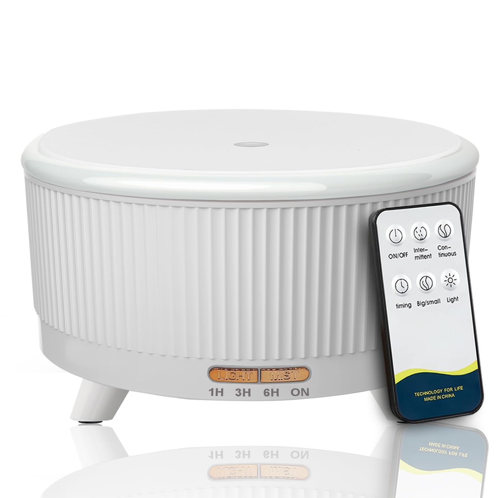 Diffusori per oli essenziali, 500 ml, diffusore per aromaterapia, umidificatore a nebbia fredda con telecomando, 7 luci colorate e 3 modalità nebbia, spegnimento automatico senza acqua, per donne