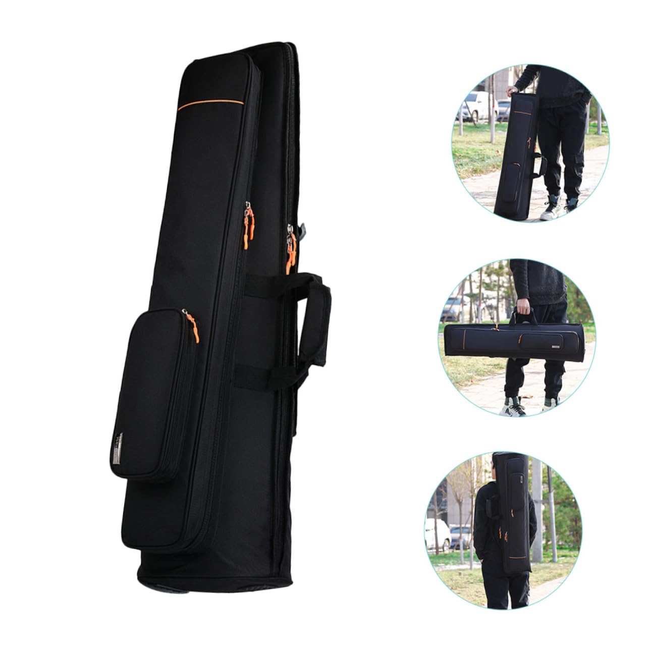 Posaunenkoffer mit Großer Kapazität aus Oxford Gewebe und Velours Schützende Instrumentenaufbewahrungstasche für Trombone mit Kreativem Design und Abriebfestigkeit