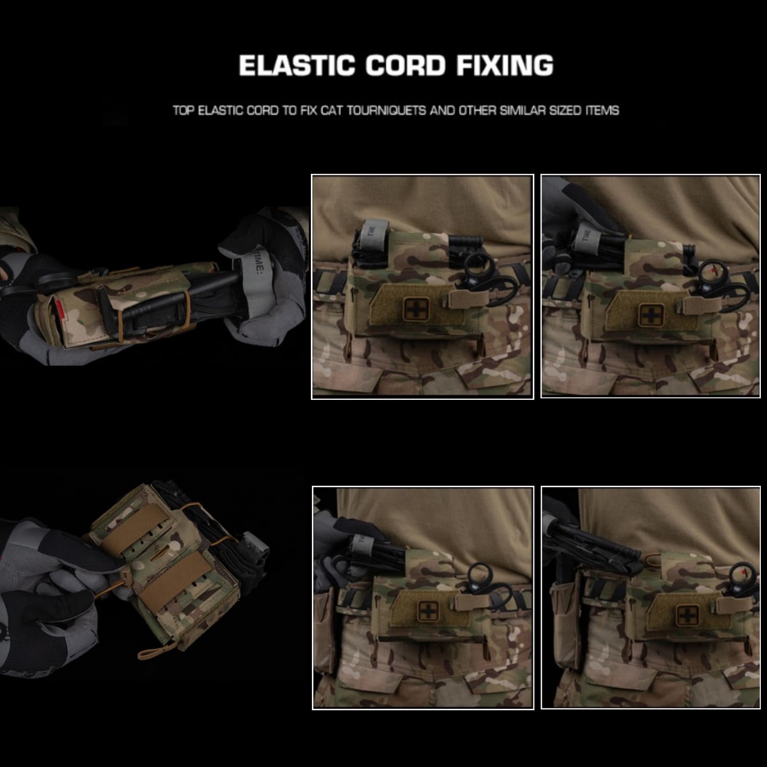 IFAK - Custodia compatta per trauma MOLLE, a sgancio rapido, per airsoft, cintura da combattimento