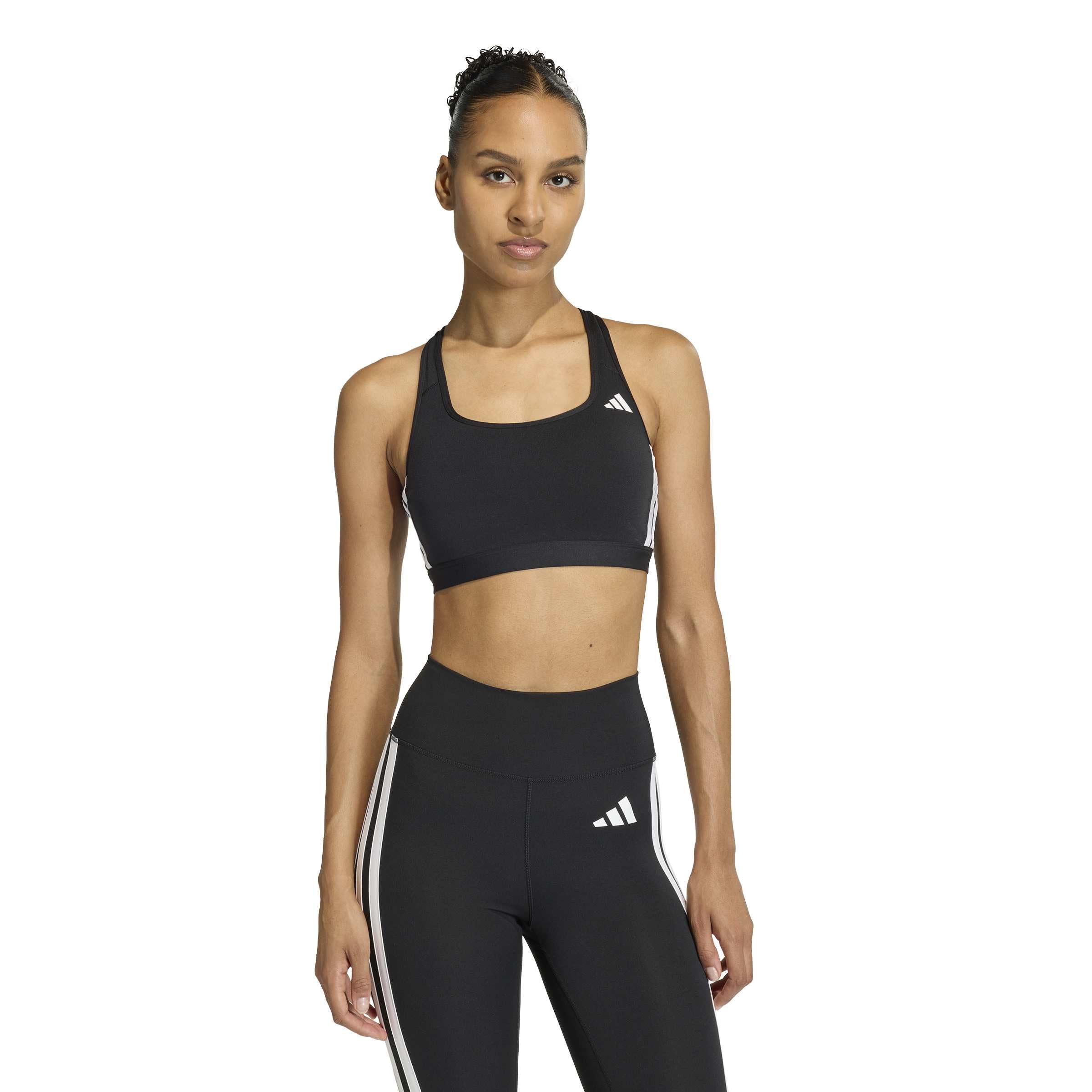 adidas Optime Essentials Workout 3-Stripes Medium Support Sujetador Deportivo Mujer (Pack de 1)