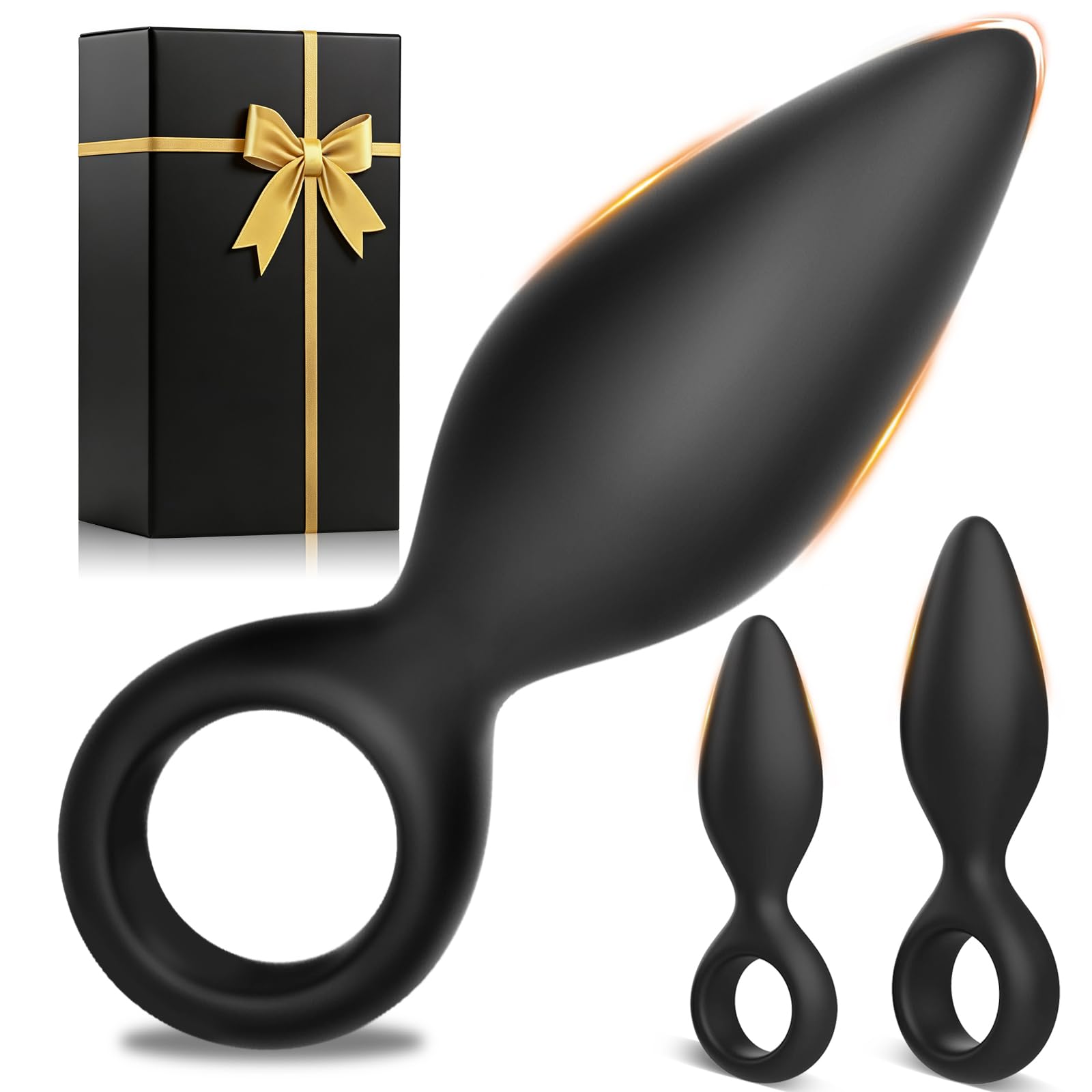 Plug Anale-Dilatatore Donna Uomo Sex Toys 3Pcs Dildo Anale Sexytoysys Coppia Plug Analesex Toy Kit Silicone Butt Plug Anali Dilatatore Ano per Uomo Toys Sessuali per Donna Uomini