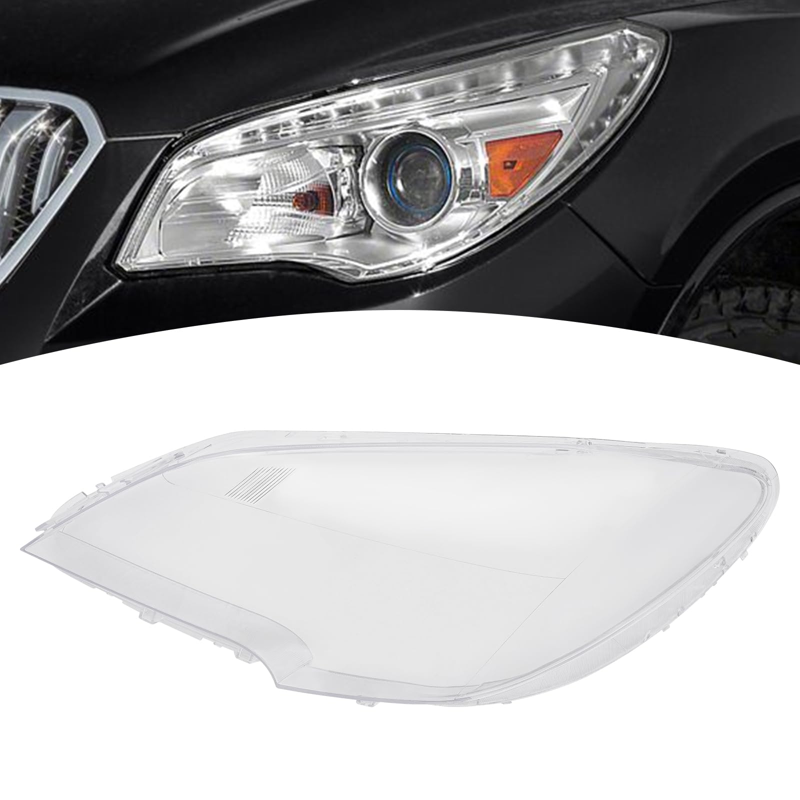 Tsomony - for 2013 2014 2015 Buick Encore Left Front Headlight Lens Cover Driver Side Replacement Clear Lens Cover