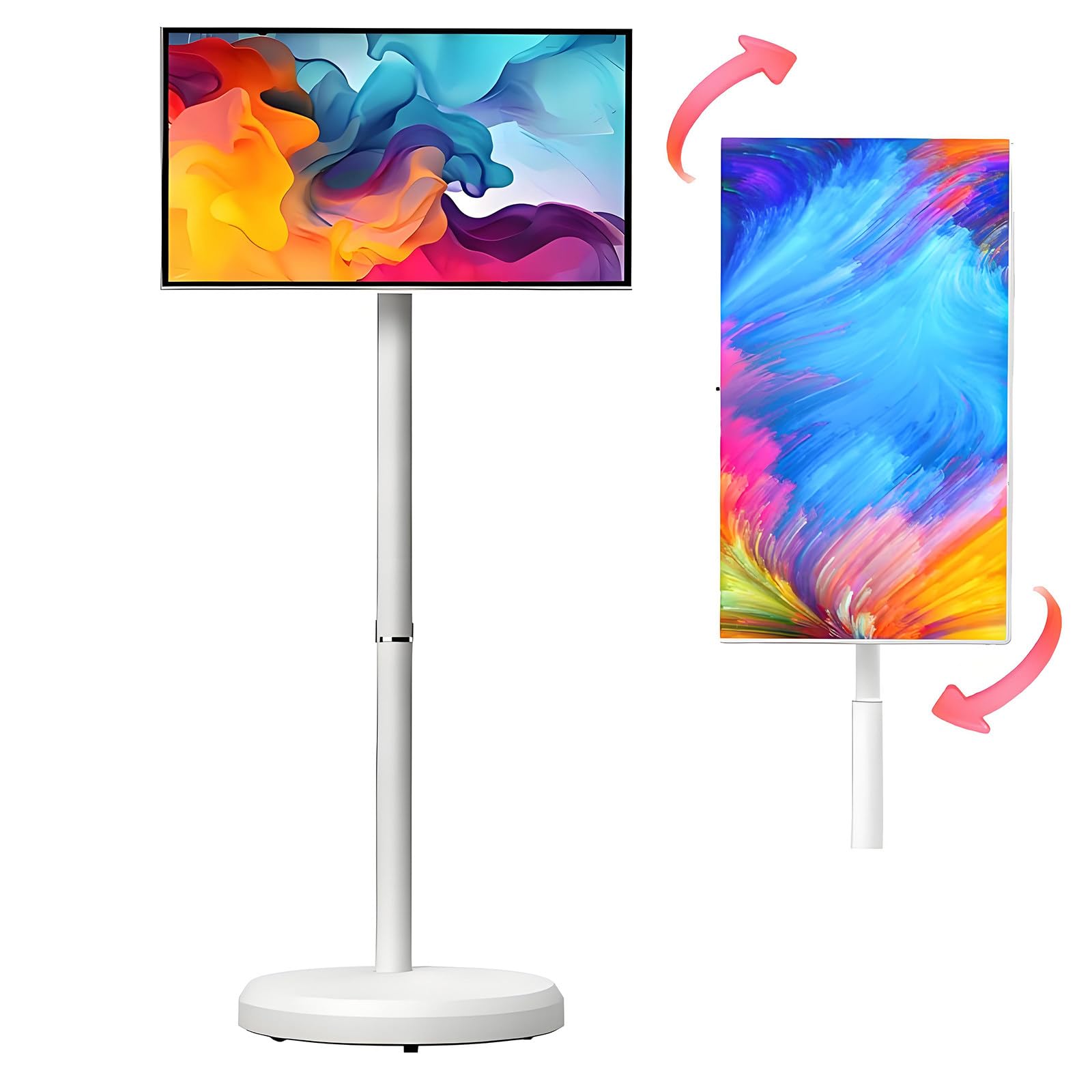 Monitor Portátil Inteligente De 21.5 Pulgadas con Pantalla Táctil 1080p, 4 GB De Ram + 64 GB De Almacenamiento, Batería De 6000 Mah Y Ruedas 4+64GB