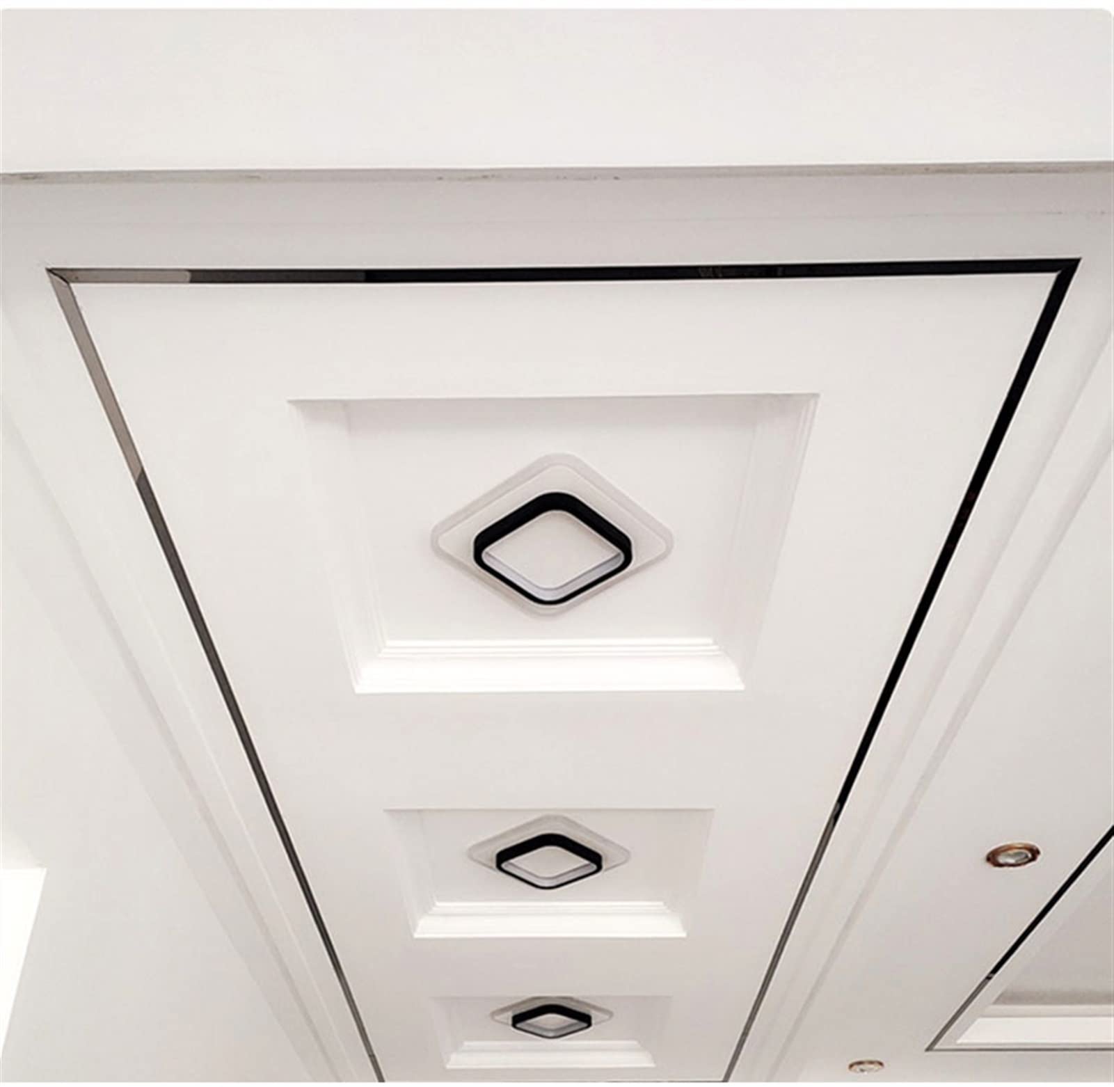 Adesivo da parete autoadesivo in PE 19D, Modanatura autoadesiva per parete metallizzata, impermeabile, rivestimento decorativo a specchio per porta/ parete/specchio/mobili/guardaroba/cornice per quadr