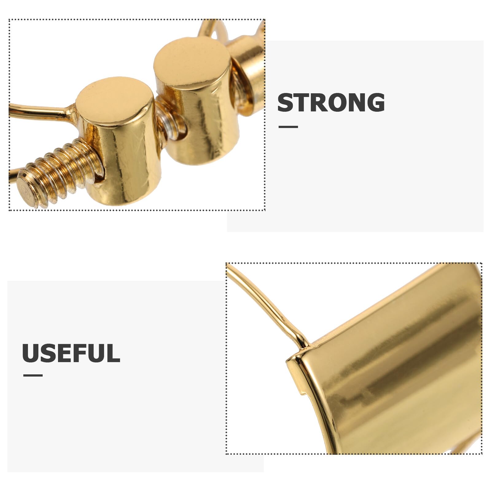 Abrazadera para Boquilla de Saxofón Tenor 1 Juego Dorado