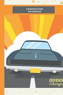 COMPOSITION NOTEBOOK: RETRO VINTAGE ORANGE CLASSIC DODGE CHARGER