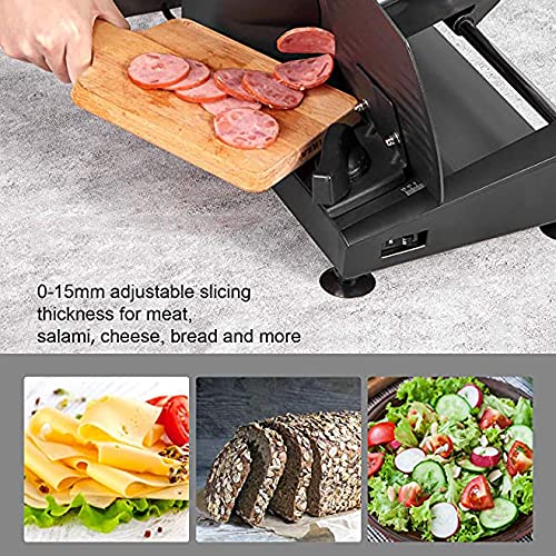 Amazon｜電気デリフードスライサーミートスライサー、2つのステンレス