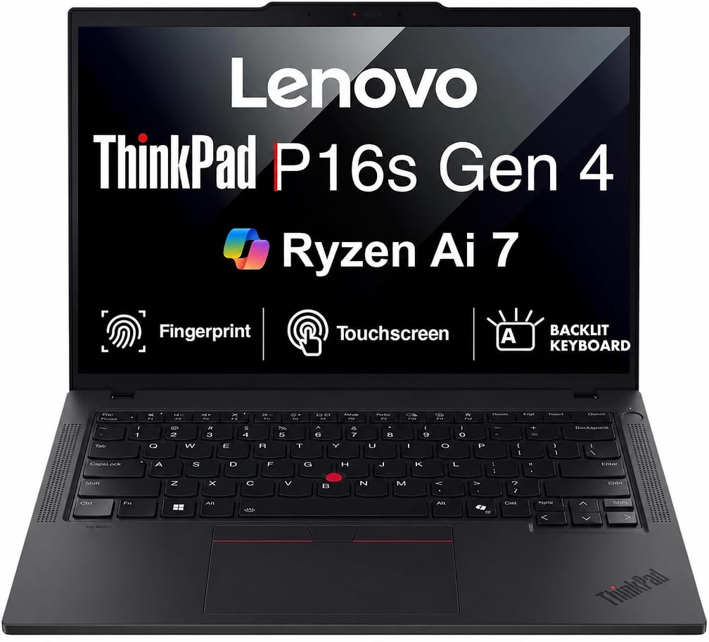 Lenovo ThinkPad P16s Gen 4 Copilot+ Laptop 16" 4K OLED Touch,Ryzen AI 7 350