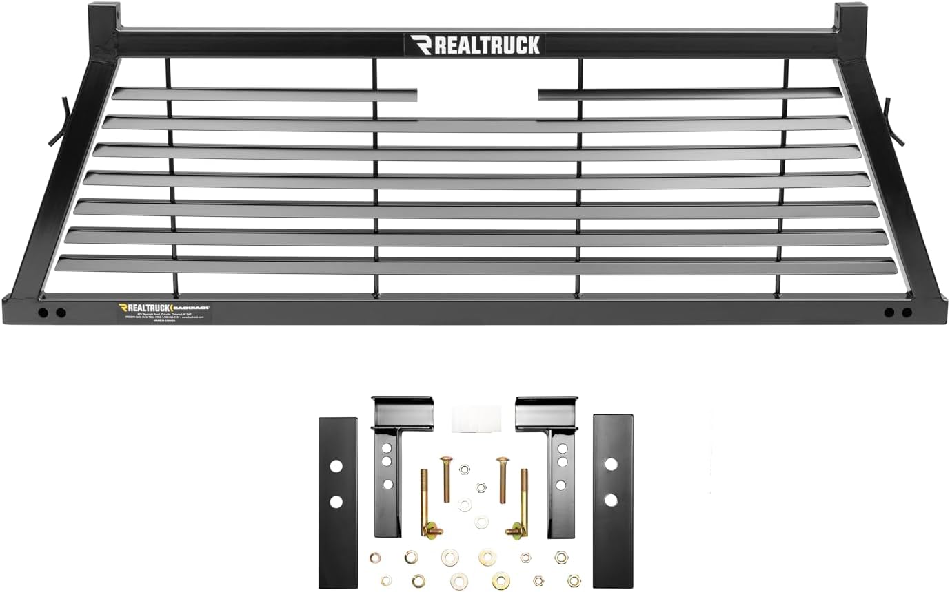 RealTruck BACKRACK Hardware Kit for use w/ 21" Toolbox, Black, No Drill | 30108TB | Fits 2000-2007 Toyota Tundra