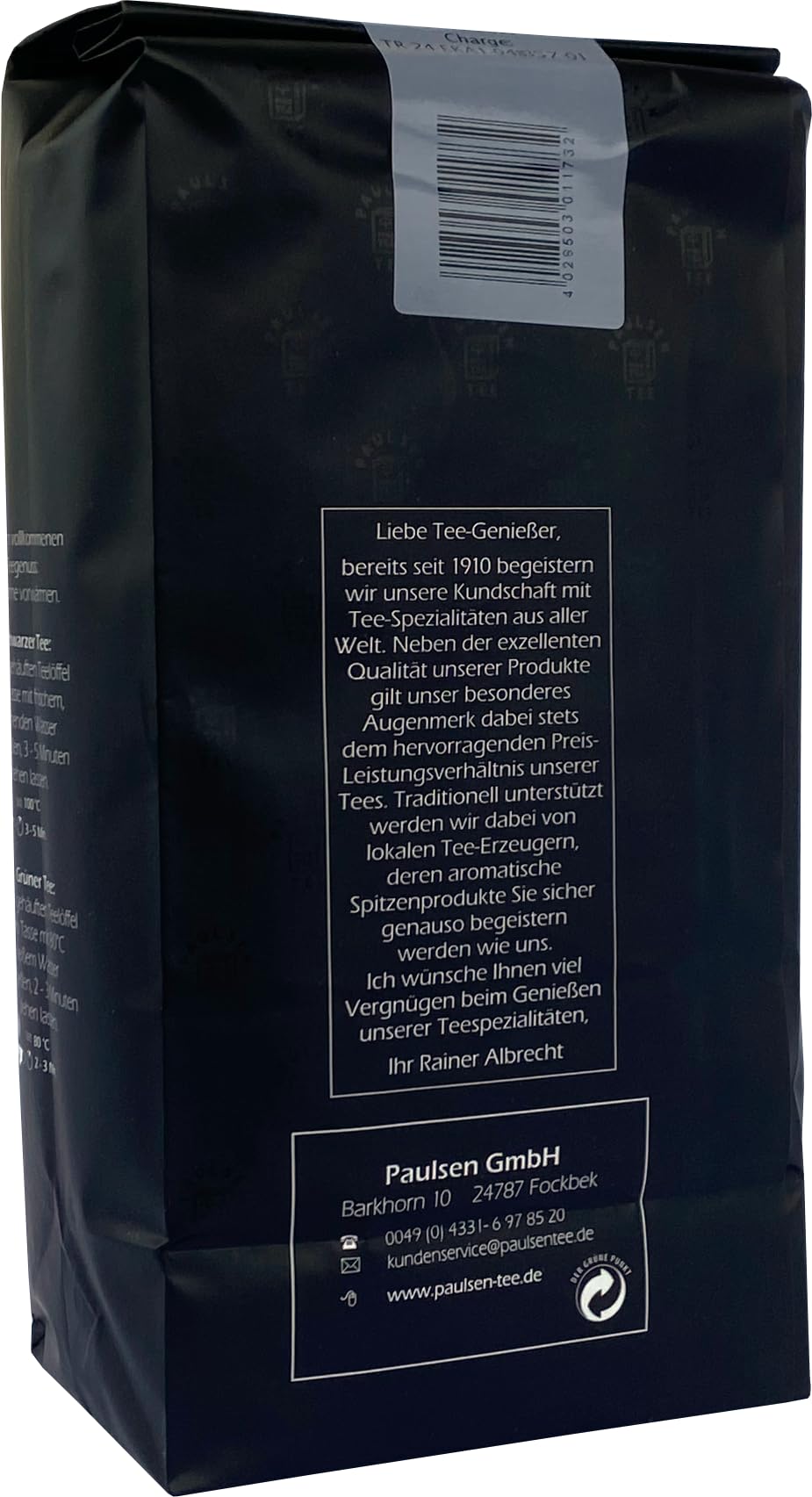 Paulsen Darjeeling First Flush FTGFOP1, Ernte 2024, schwarzer Tee, 1000g