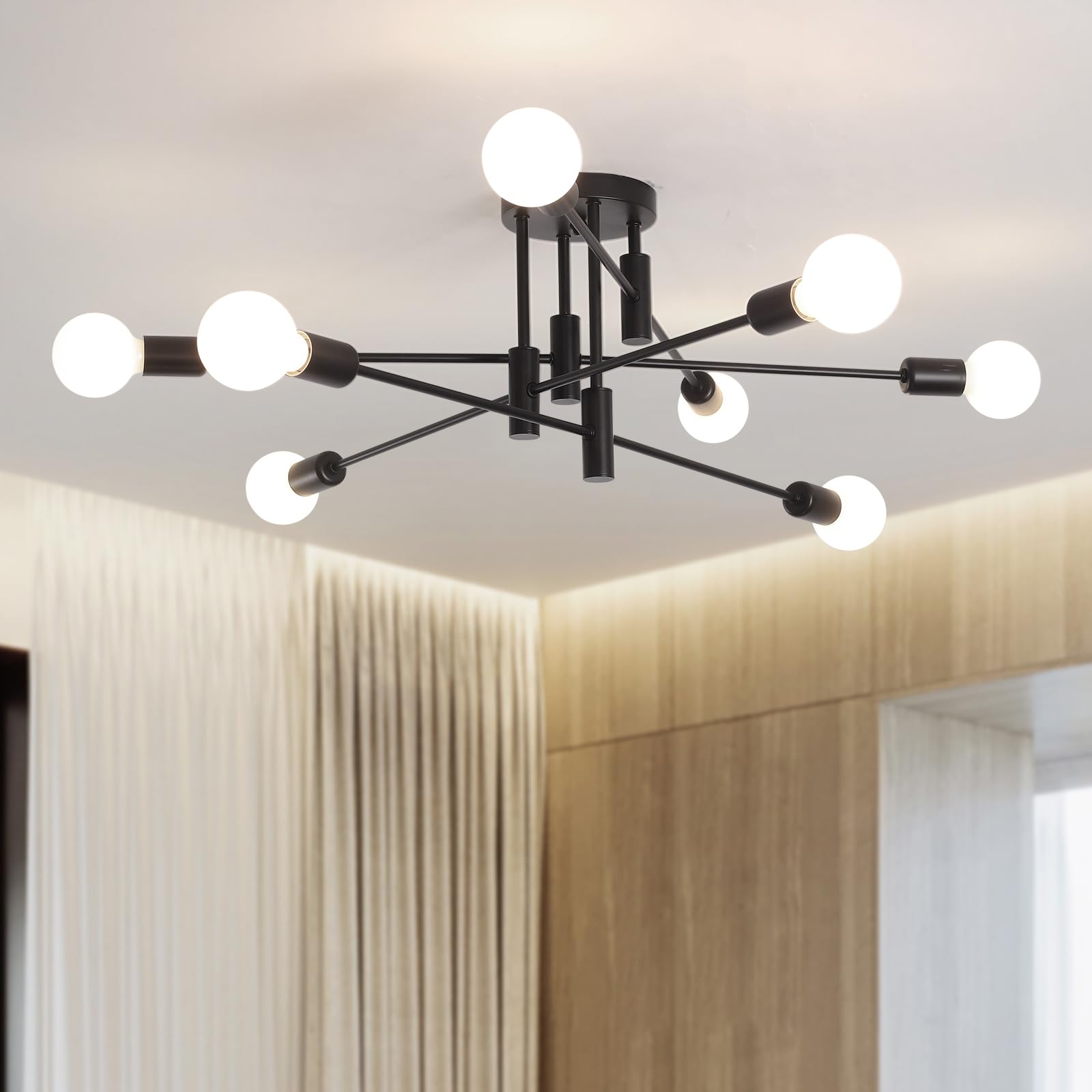 Semi-inbouw plafondlamp, moderne kristallen kroonluchters, boerderijverlichtingsarmaturen voor eetkamer woonkamer keuken slaapkamer entree