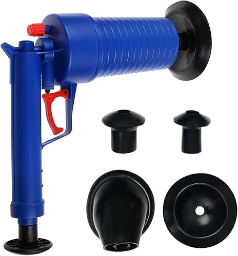 Miniatura 6 de YJ - Desatascador de inodoro, limpiador de bomba de presión, abridor de desatascador de alta presión para inodoros, ducha, fregadero, tubería de