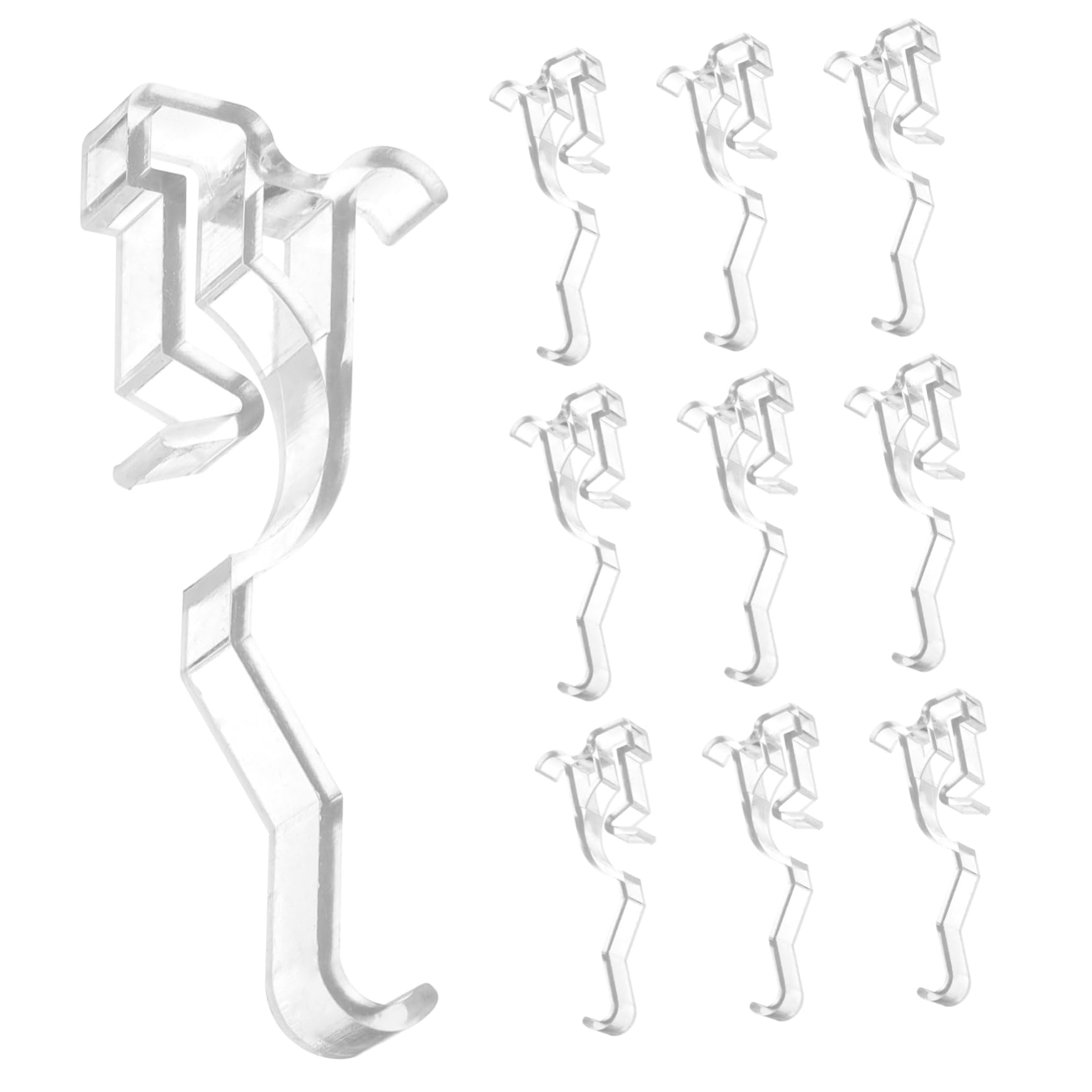 ULDIGI 10pcs Window Blind Valance Clips Plastic Blind Clamps for Valance 3 Inch Retainer Clips