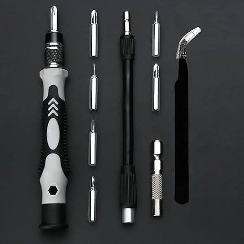 Miniatura 9 de Juego de mini destornilladores de precisión, kit de herramientas de reparación 115 en 1 para fijar teléfono, laptop, PC, cámara, relojes