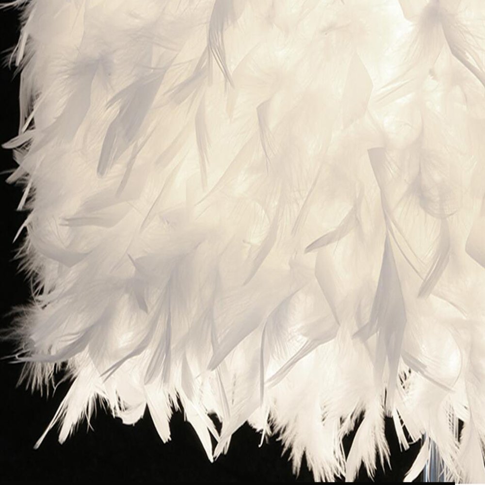 Lampe De Table En Plumes Vintage élégante De Table De Chevet Lumière Blanche Pour Chambre à Coucher, Foyer, Salon, Salle De Séjour, Décoration De 40 W